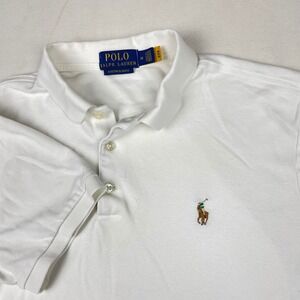 Polo Ralph Lauren Kids White Custom Slim Fit Short Sleeve Polo Shirt Size M